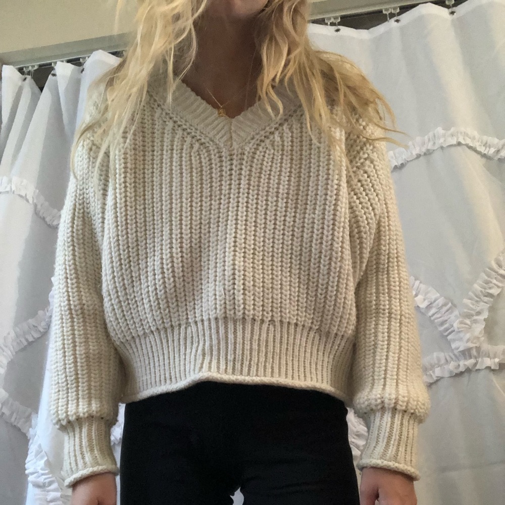 H&M cream knit sweater